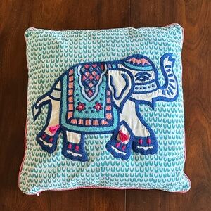John Robshaw for Target Colorful Elephant Embroidered 17”x17” Pillow